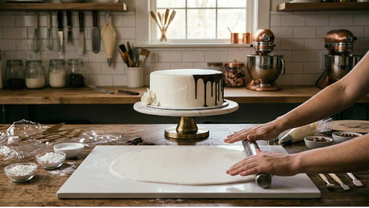 עיטוף עוגה בבצק סוכר - תוצאה נקייה וחלקה
